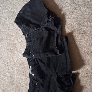 London Jean Original Classic Black Jean Shorts 2 Pair